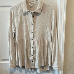 Umgee Cream Button-Down Shirt